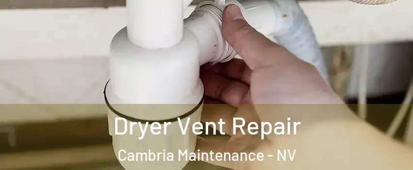 Dryer Vent Repair Cambria Maintenance - NV