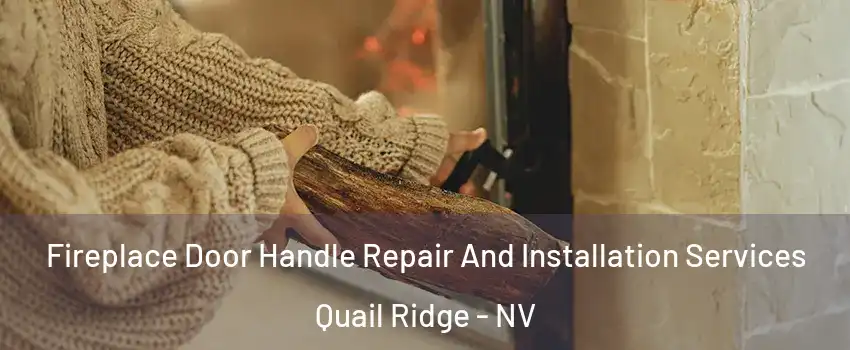 Fireplace Door Handle Repair And Installation Services Quail Ridge - NV