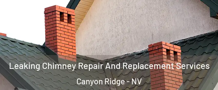 Leaking Chimney Repair And Replacement Services Canyon Ridge - NV