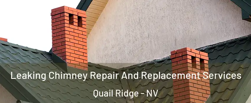 Leaking Chimney Repair And Replacement Services Quail Ridge - NV